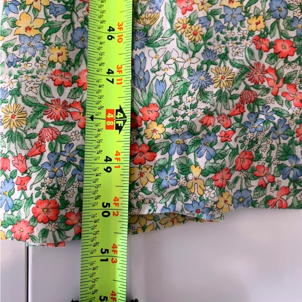 VTG Smart Time Floral Wrap Robe Petite Multicolor Eyelet Lace Rick Rack Retro - Picture 9 of 10